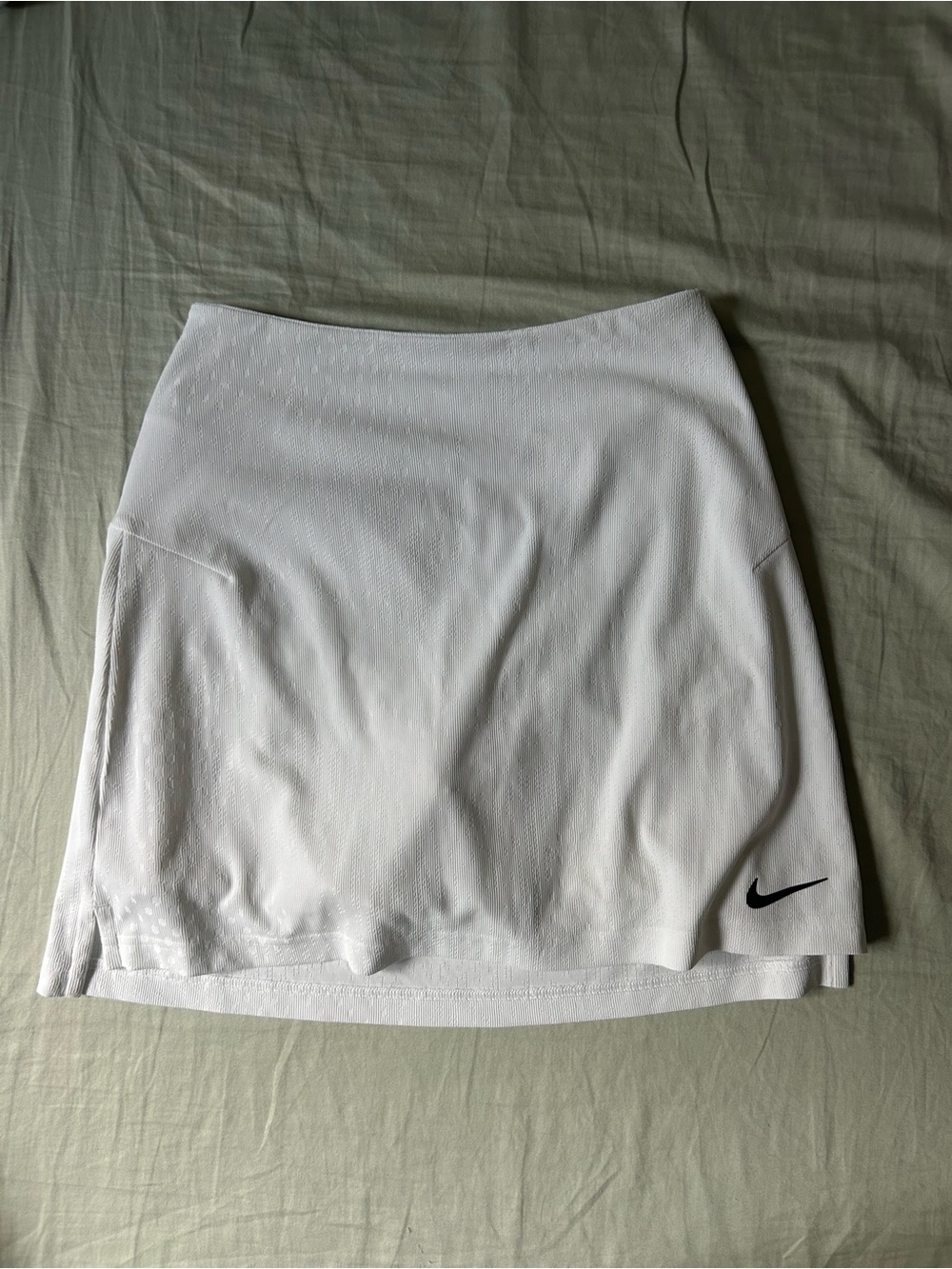 Nike White Women's Tennis Skort with Black Swoosh